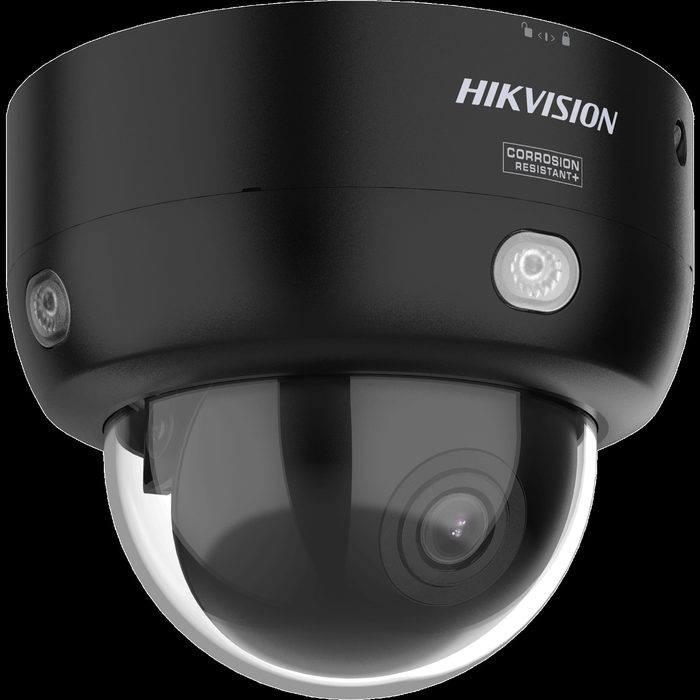 Hikvision black vandal-resistant dome camera