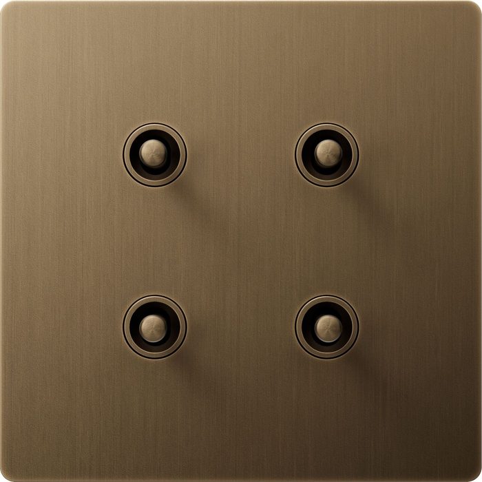 Alisse keypad in antique brass with four round buttons