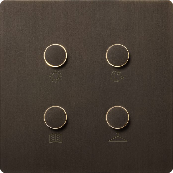 Alisse keypad in bronze with backlit engraved icons